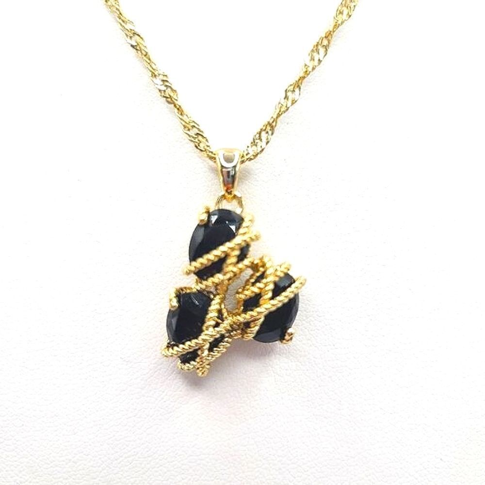 Charter Club necklace,  Black stones, and goldtone hardware and chain